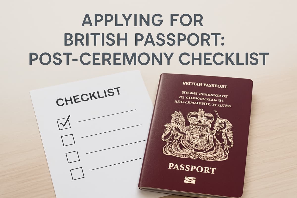 Applying for British Passport: Post-Ceremony Checklist
