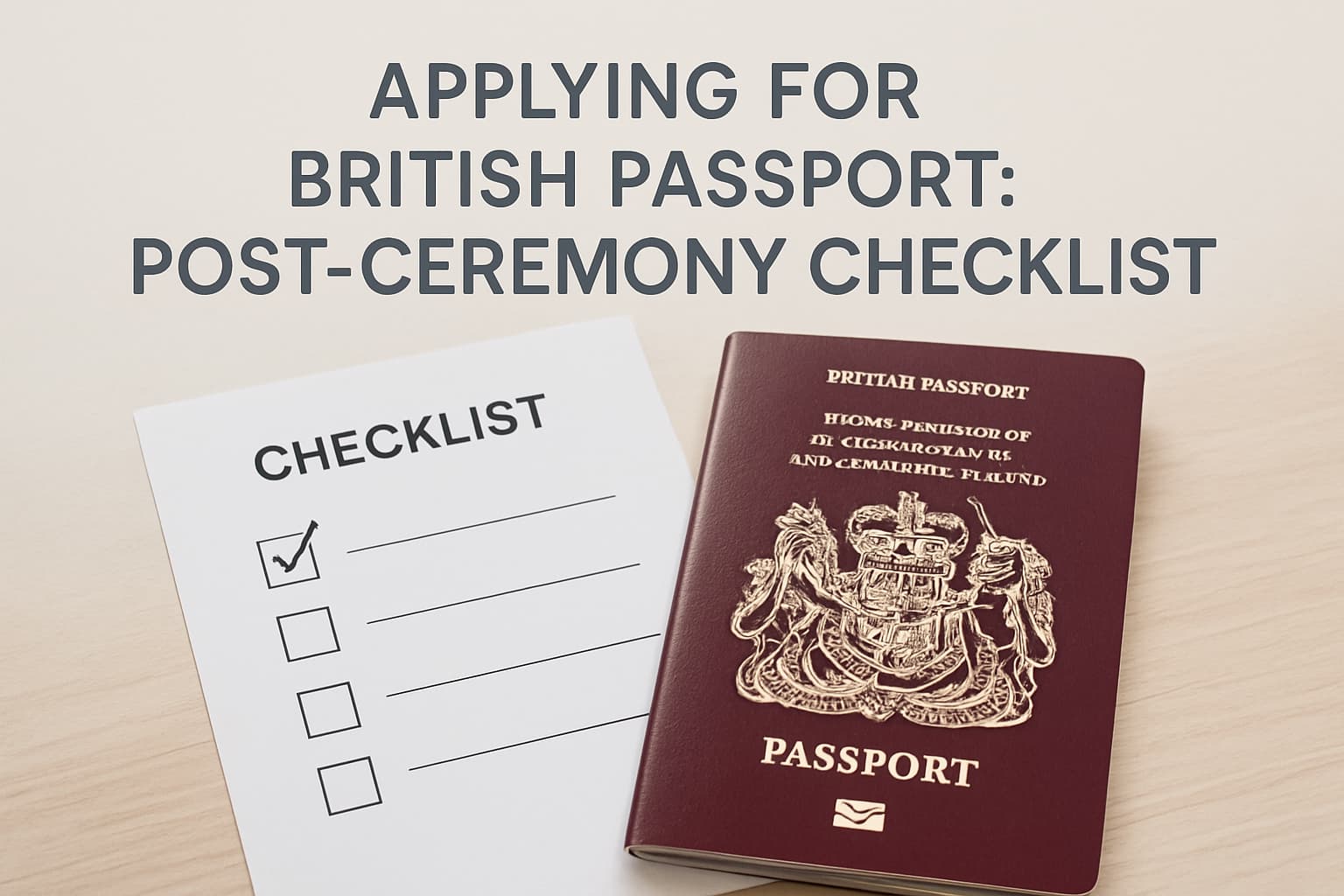 Applying for British Passport: Post-Ceremony Checklist